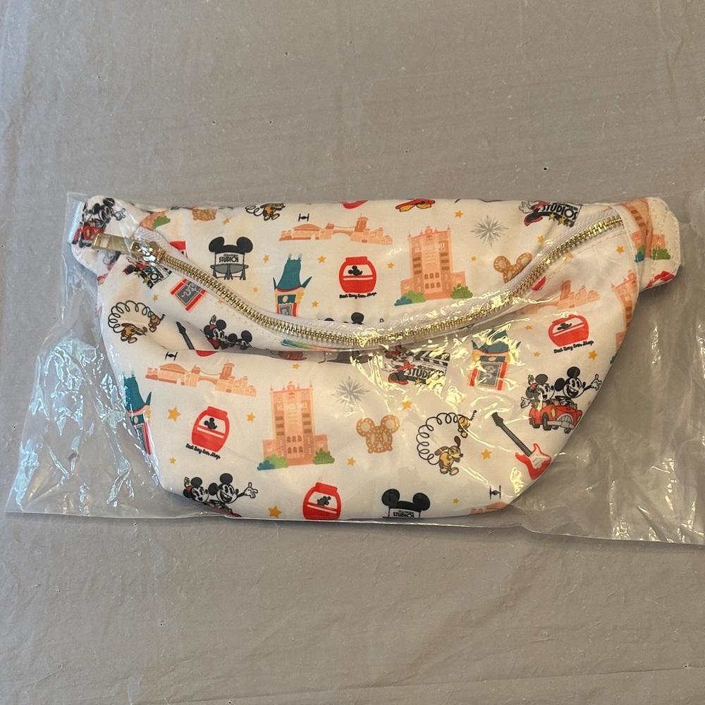 Disney Crossbody Bag - White with Multicolor Print